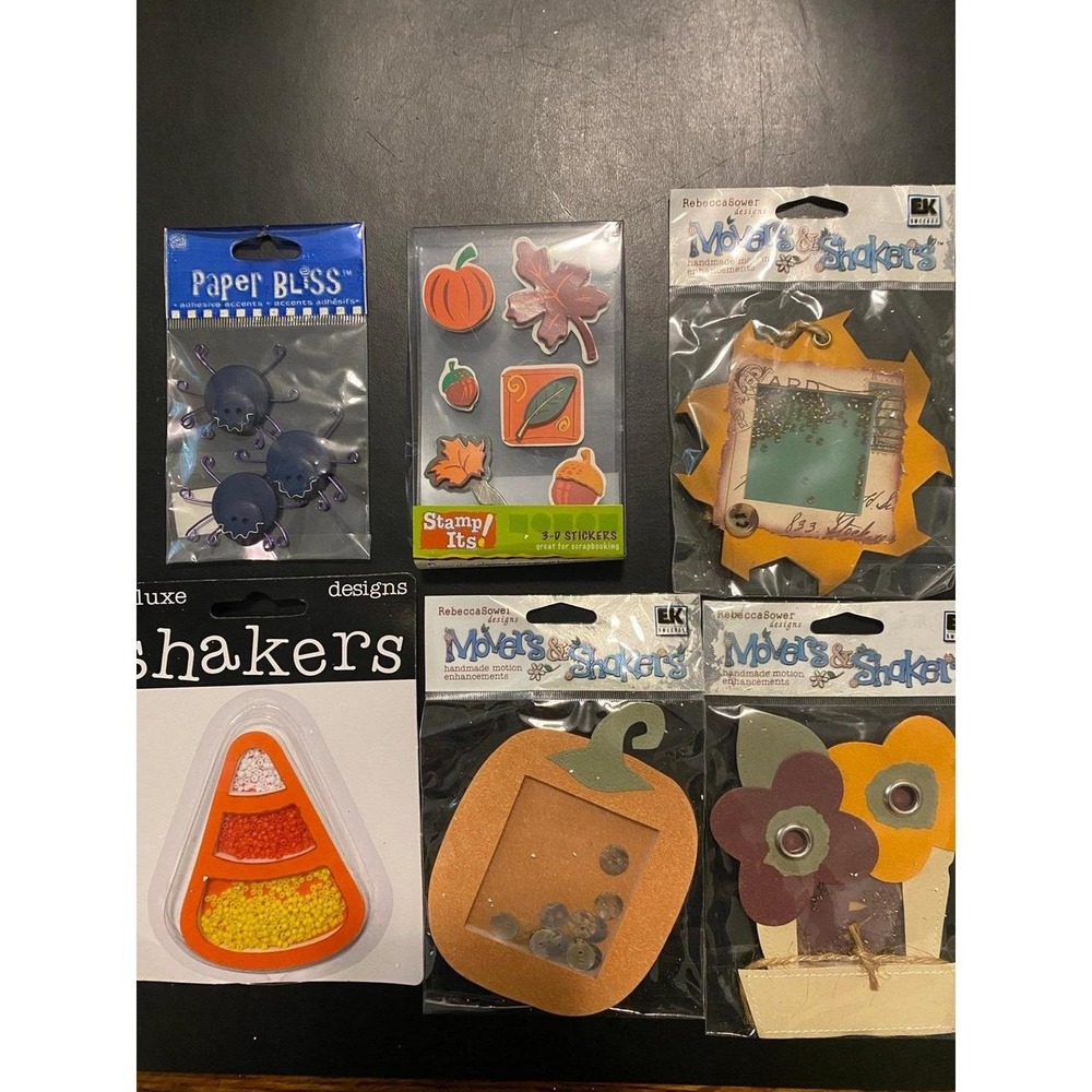 DIY Fall Movers & Shakers Paper Bliss 3D Stamp Lot Junk Journal Card Craft